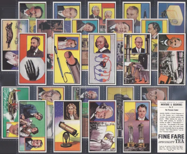 Fine Fare (Tea)-Full Set- Inventions & Discoveries 1965 (2Nd Series 25 Cards)