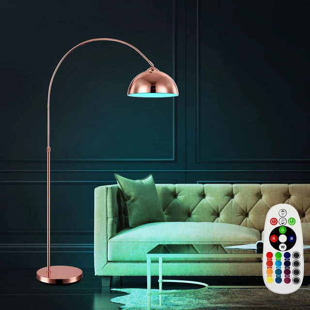 Lampadaire à Arc Design – 3 Lumières RGB, Télécommande, Dimmable – Hauteur 190 Cm – Moderne, Salon, Chambre