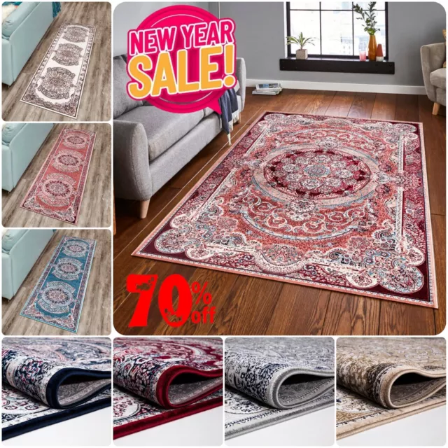 Large Traditional Area Rugs Living Room Bedroom Carpet Hallway Runner Floor Mat*