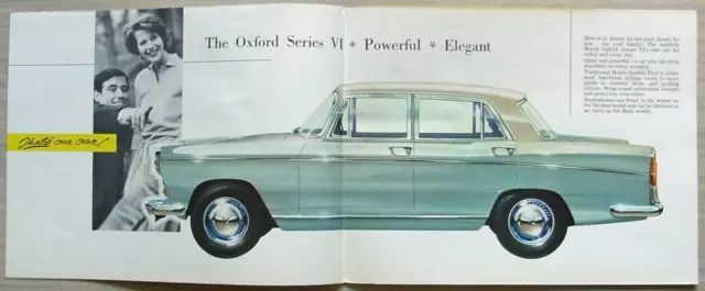 MORRIS OXFORD SERIES VI Car Sales Brochure 1963-64 #H&E 6369 2