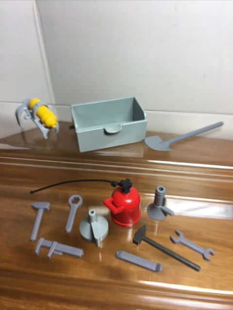 Playmobil Toolbox w/ Tools Lot for Car Mechanic Construction Gas Station