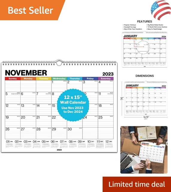 wall-calendar-nov-2023-to-dec-2024-15x12-lined-monthly-for-home-or