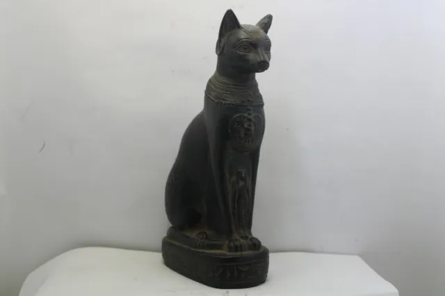 RARE ANCIENT EGYPTIAN ANTIQUE Bastet  Cat Bast Statue Stone Egypt History 3