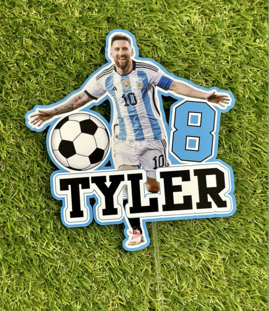 Soccer Lionel Messi Cake Topper Party Birthday Personalised