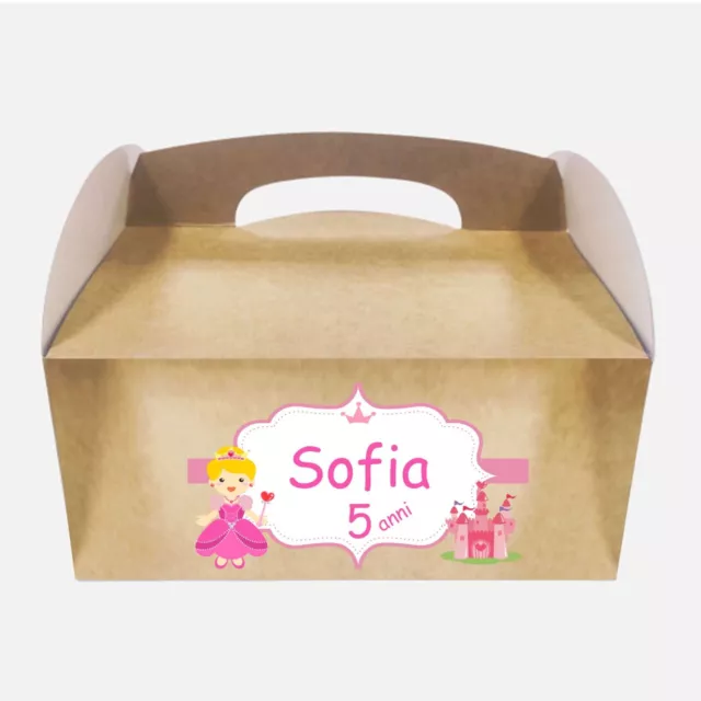 Box festa di compleanno scatola 6 pezzi  per bimbo bimba personalizzabile