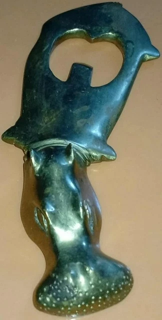 Ancien Décapsuleur Cheval En Bronze – France – Tire-bouchon De Serveur Vintage