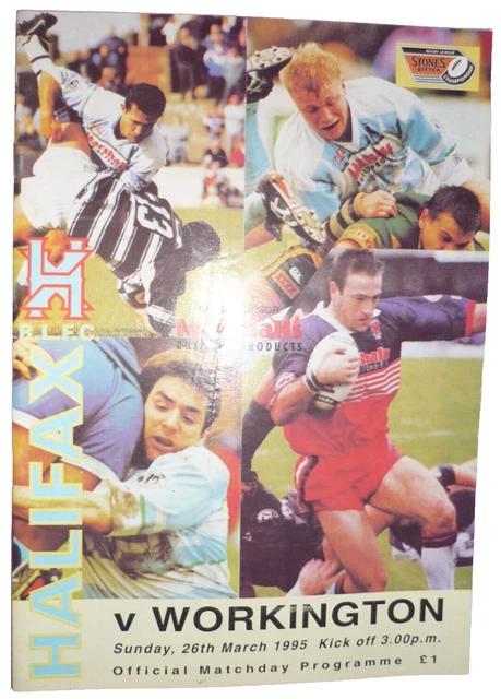 Halifax v Workington Town 26th March 1995 League Match @ Thrum Hall, Halifax