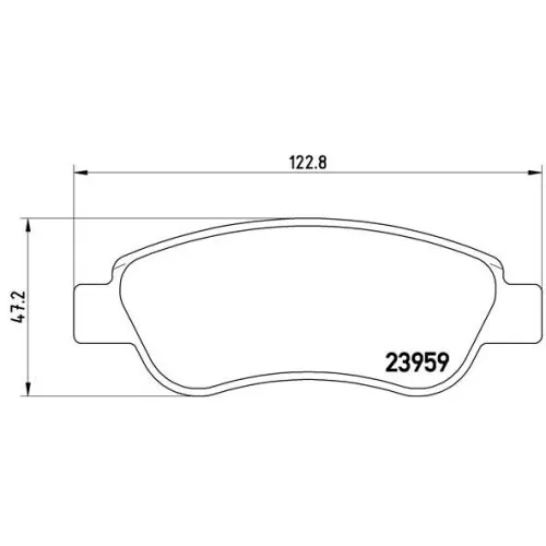 1 Bremsbelagsatz, Scheibenbremse BREMBO P 61 081 PRIME LINE