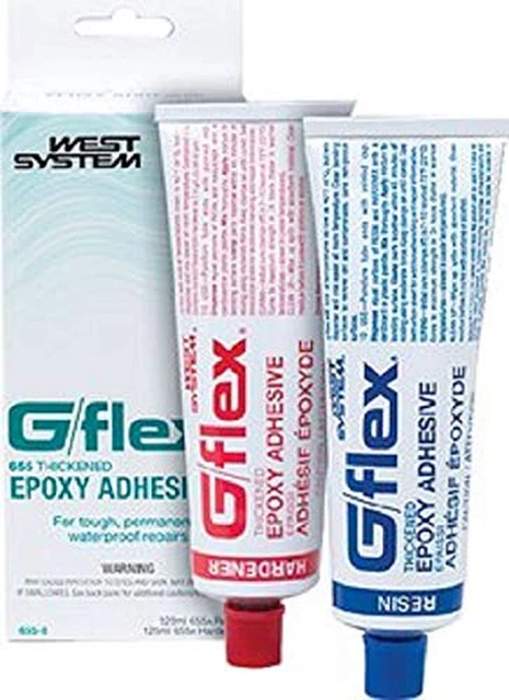 West System 655-8 G/Flex Epoxy Adhesive, Two 4.5 Fl Oz., White
