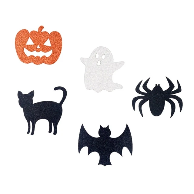 30 Pcs Pumpkin Halloween Party Glitter Sticker Window Powder Child