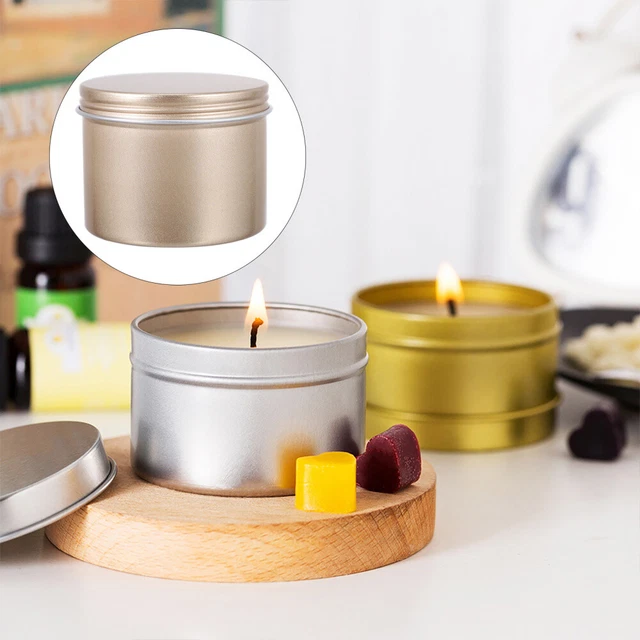 5 Pcs Weihnachtskerzenglas Aluminiumlegierung Bonbonschachtel Aus Weißblech