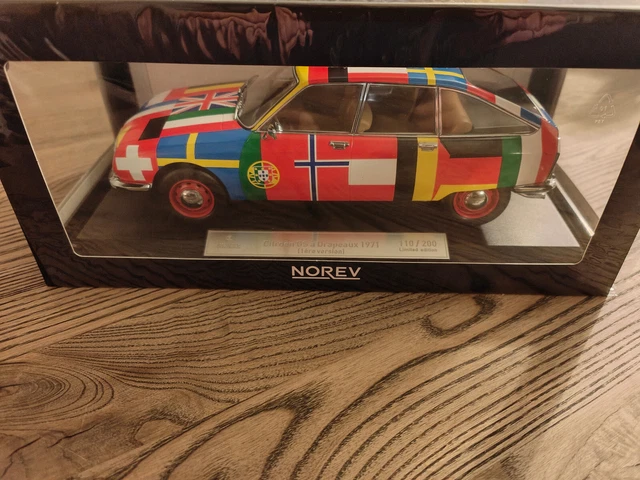 NOREV, CITROEN GS 1972 Drapeaux 2ème version, échelle 1/18, NOREV181667