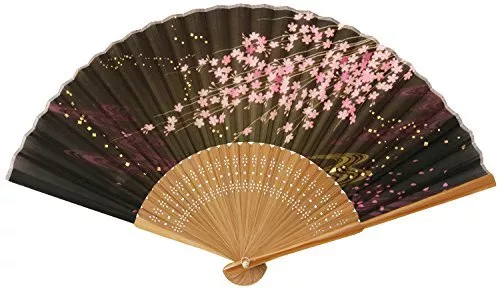 Japanese Folding Fan KYOTO Traditional Sensu Ougi SAKURA Cherry Blossoms