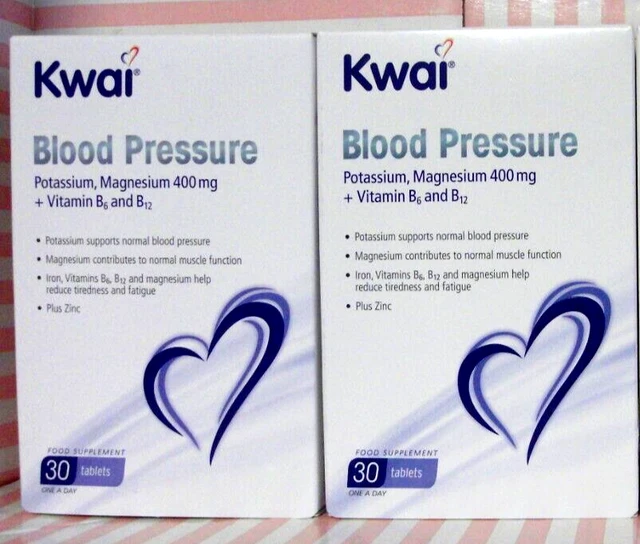 2 X KWAI Blood Pressure Tablets 30'S OneADay = 60 Total £24.95
