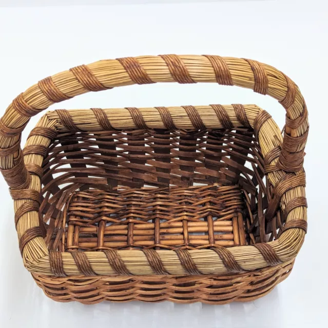 Seagrass Rattan Wicker Basket Handle 12" X 8" X 11" Depth 4 1/2" Garden Chore