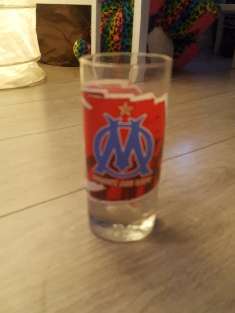 Set De 2 Verres à Bière Olympique De Marseille - Collection Officielle OM - Verre Supporter Foot - Cadeau Fan De Foot