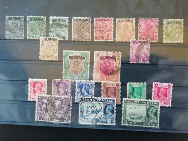 Burma gestempeltes Los aus 1937-1938