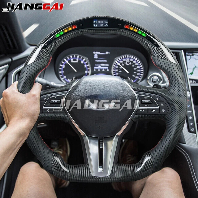 REAL CARBON Fiber LED Steering Wheel for Infiniti Q50 Q60 QX50