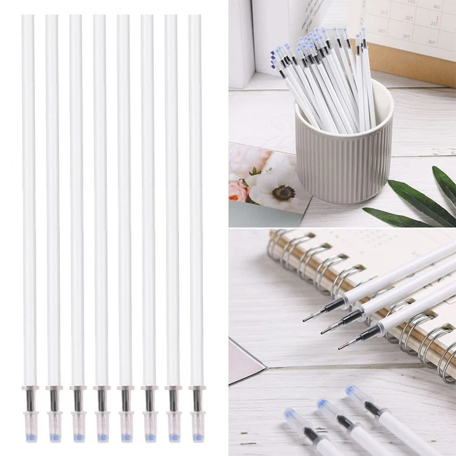 SIGNATURE OFFICE BLACK Ink White Color Shell Gel Pen Refills Medium Nib ...