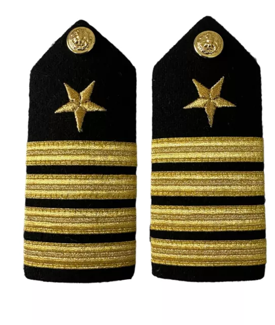 US Navy Captain Schulterbrett Paar