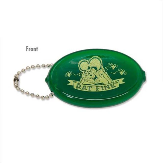 Rat fink Ed Roth rubber coin case key chain Green Japan Hot Rod goods hobby m442
