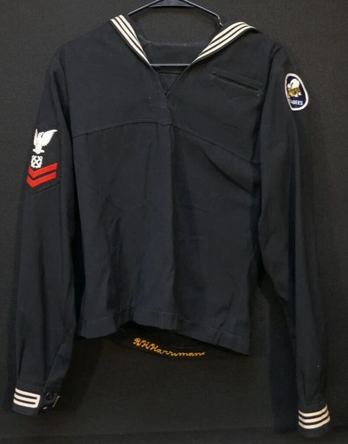 WWII USN NAVY Boatswain's Mate 2nd Class Seabee CB Jumper Embroider ...