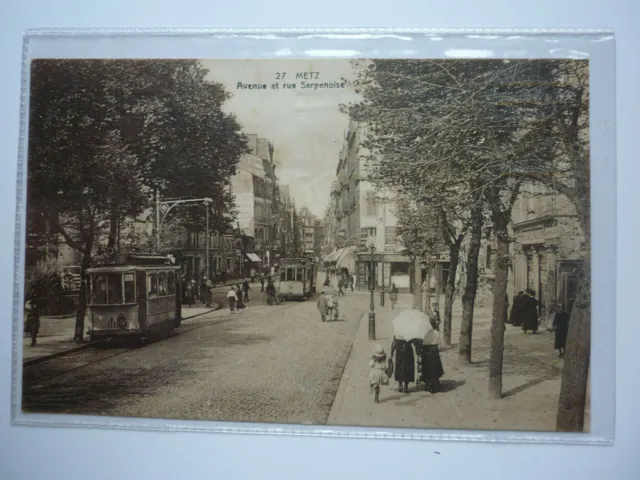 Carte Postale /  Metz / Moselle / Avenue Et Rue  Serpenoise  ....   Tramway