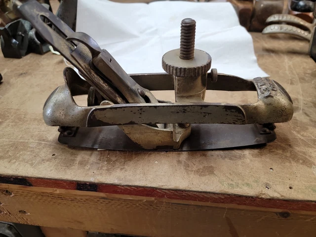 TYPE 1 1897-1907 STANLEY No. 20 CIRCULAR COMPASS PLANE-ANTIQUE HAND TOOL