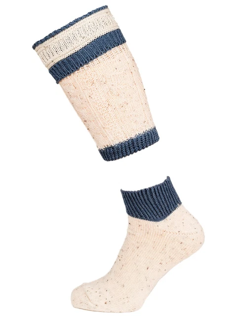 Schuhmacher Loferl Socks Wadenstrümpfe CS510 Beige Jeans