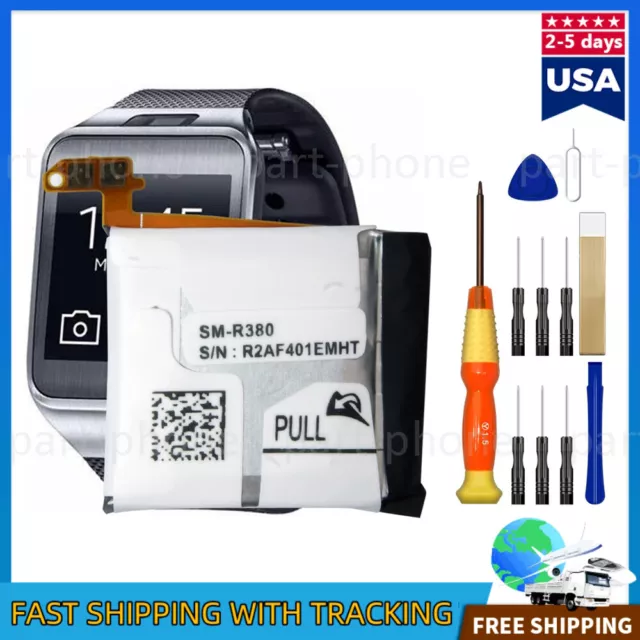 Battery EB-BR380FBE For Samsung Gear 2 SM-R380/SM-R381 Smart Watch 300mAh + Tool