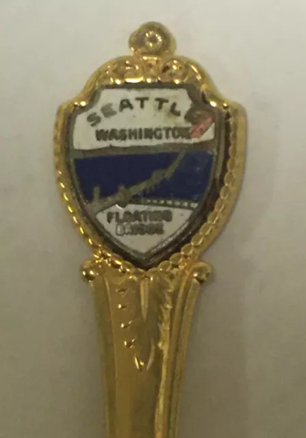 Seattle Washington Floating Bridge Vintage Souvenir Spoon Collectible