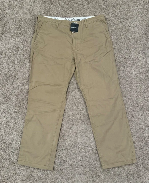 MEN'S EDDIE BAUER Classic Fit Legend Wash Chino Pants, Size T40x34, NWT
