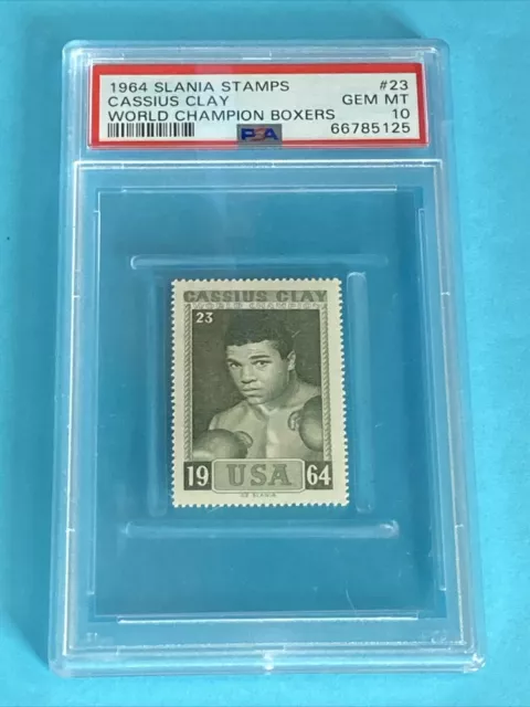 1964 Slania Stamps World Champion Boxers #23 Cassius Clay PSA 10 - Muhammad Ali