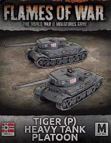 Tiger P Carro Pesante Plotone - GBX189 - Flames of War - WW2 - Now