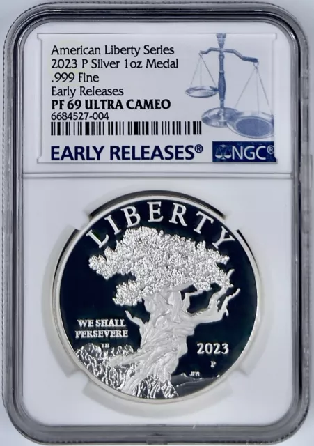 2023 P American Liberty Silver Medal 1 Oz Proof NGC PF69UCAM Early Releases 9999