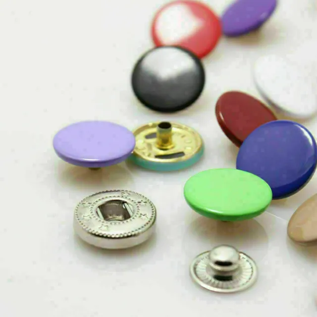 5Sets Metal Press Stud Snap Button Popper Leather Clothes Jacket Repair Fastener