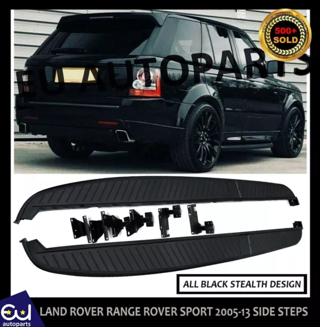 For Land Rover Range Rover Sport L320 Side Steps Running Boards 05-13 All Black