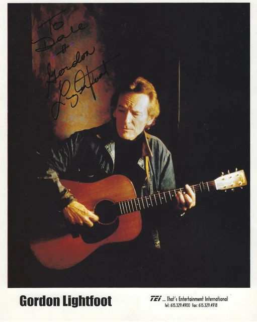 Gordon Lightfoot Autographed Signed 8x10 Photo - Folk Rock Country Singer  w/COA