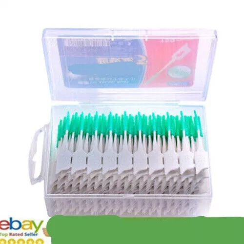 150 Oral Interdental Sticks Zahnseide Zähne Zahnstocher Mundpflege Clean Brush