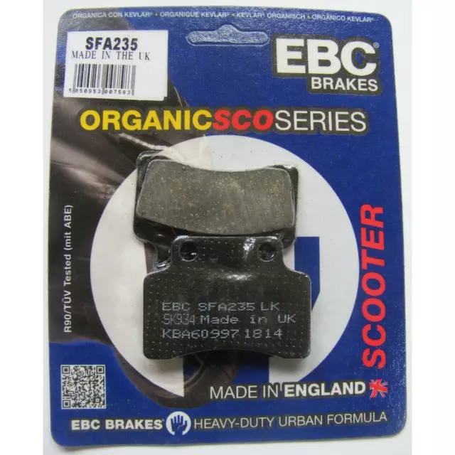 Fits Keeway Focus 50 / 125 2006 2007 EBC Organic FRONT Disc Brake Pads SFA235