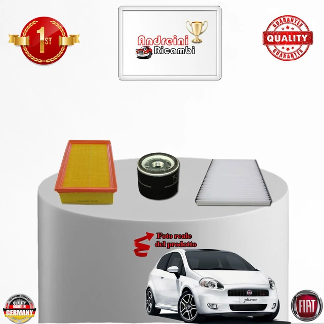 KIT 3 FILTRI TAGLIANDO FIAT PUNTO 188 DEL 1999 DOBLò 1.2 8V BENZINA - Foto 12