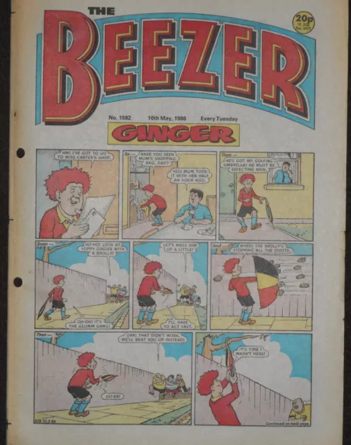 The Beezer Comic 10th May 1986 (Issue 1582)