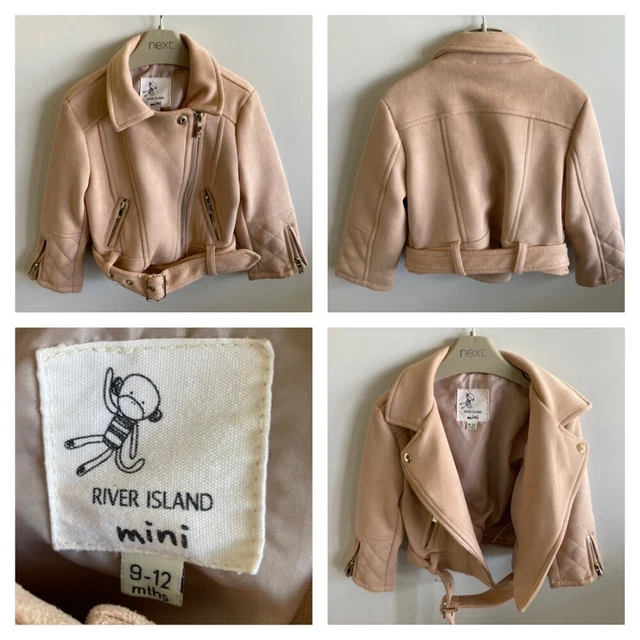*Baby Girls River Island faux sude jacket Age 9-12 Months* Excellent Condition*