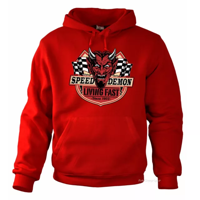 Sweatshirt Kapuze Auto Werkstatt Tuning Kustom Rockabilly Biker Hoodie *1149 rot