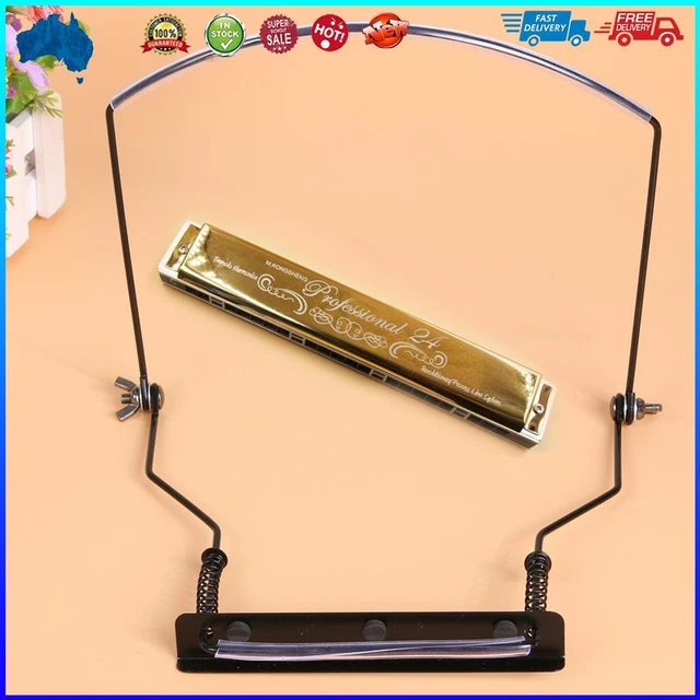 HANGING NECK HARP Holder Metal Mouth Organ Support Portable Gifts