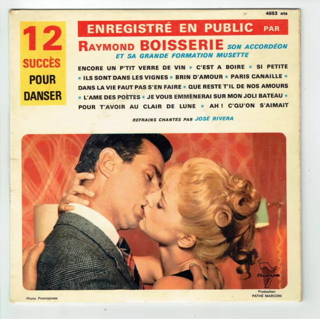 Raymond BOISSERIE 45T EP 12 Succès Danser Musette BAISER AMOUR St Valentin 4653