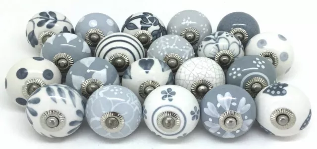 Kitchen Vintage Ceramic Door Knobs Cabinet Drawer Wardrobe Cupboard Pull Handle