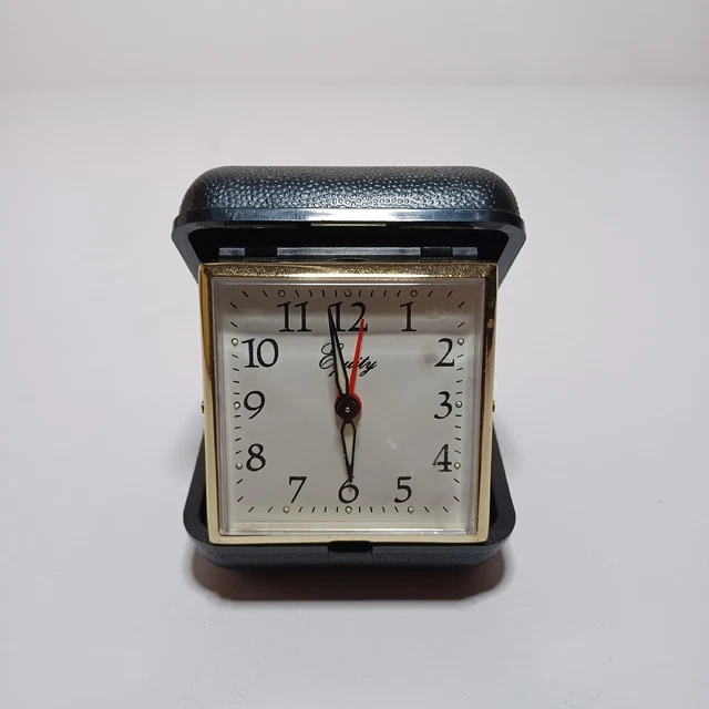 VINTAGE EQUITY TRAVEL Alarm Mechanical Clock Compact Foldable Working