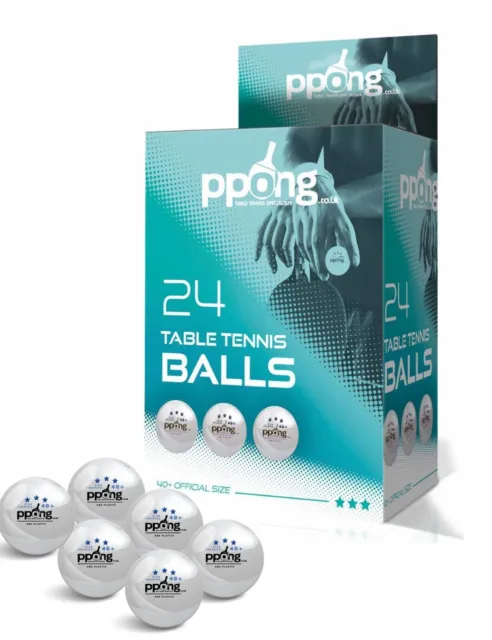 Pack Of 12 / 24 Plain White Ping Pong / Table Tennis Balls
