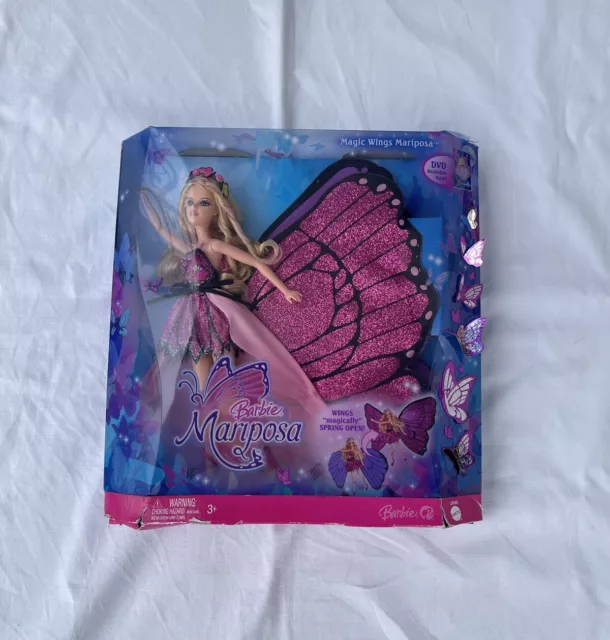 Mattel Barbie Mariposa Magic Wings Doll - Purple (L8585) Box Has Damage